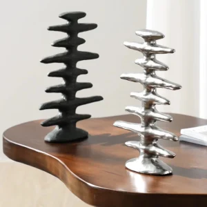 Modern minimalist abstract art fishbone ceramic ornament, hotel showroom TV cabinet, study room home decoration.